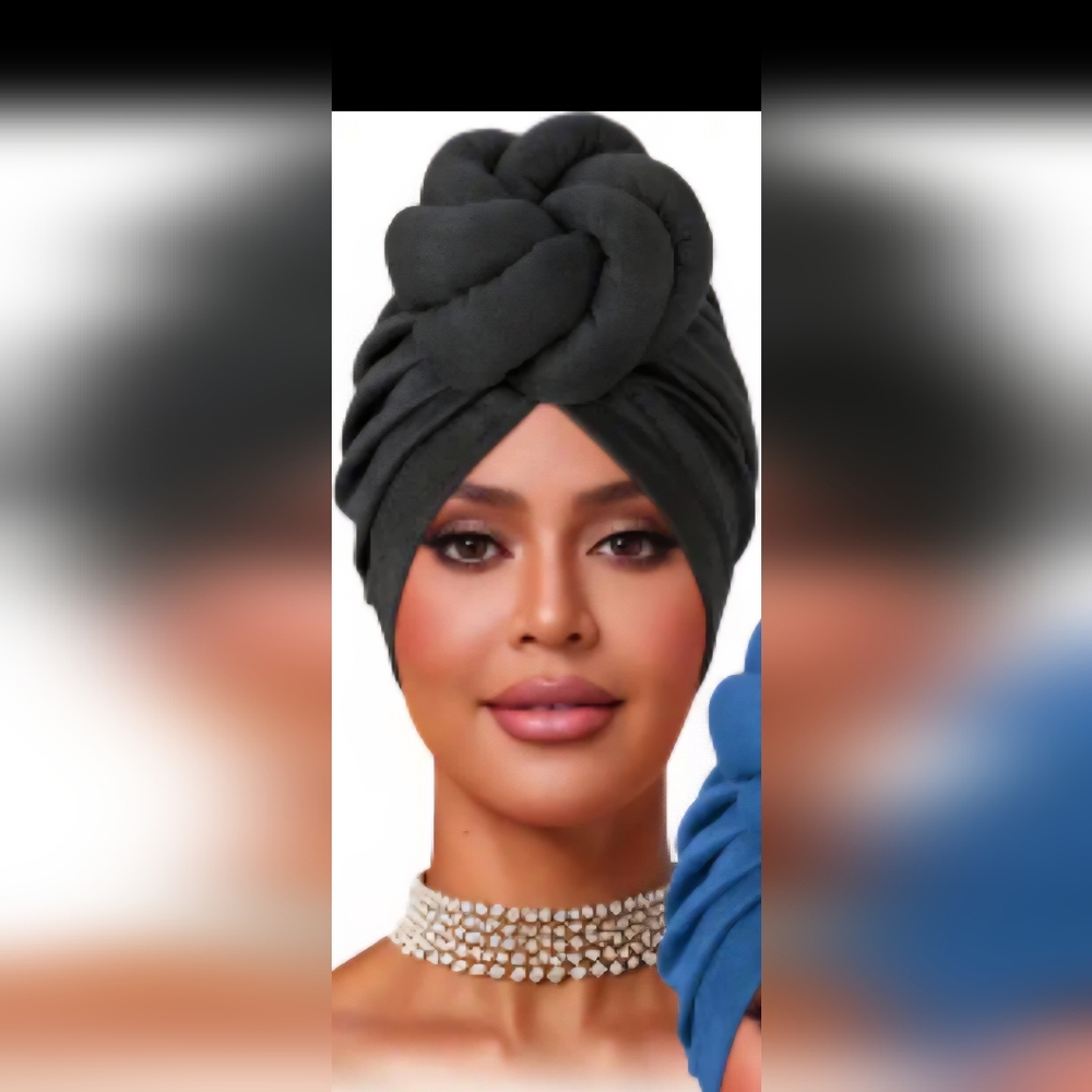 NEW BLACK URBAN TURBIN HEAD TIE/WRAP - Picture 1 of 4